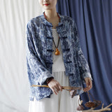 Xiomara Floral Ramie Cheongsam Top