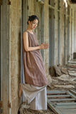 Thalia Tie-Dye Linen Cheongsam Dress