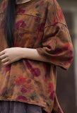 Lillian Digital Print Cotton Cheongsam T-Shirt