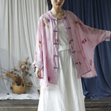 Elara Floral Linen Cheongsam Top