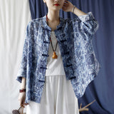 Xiomara Floral Ramie Cheongsam Top
