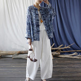 Xiomara Floral Ramie Cheongsam Top