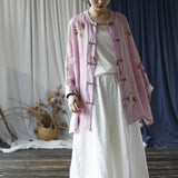 Elara Floral Linen Cheongsam Top
