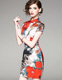 Red Painting Qipao Cheongsam