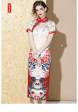 Baby Pink Long Qipao Cheongsam