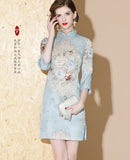 Pearl Blue Qipao Cheongsam