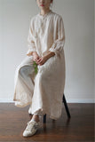 Linen Cheongsam Dress